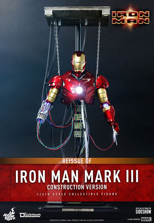 Hot Toys Iron Man Mark III (Construction Version) 1/6 Scale Figure