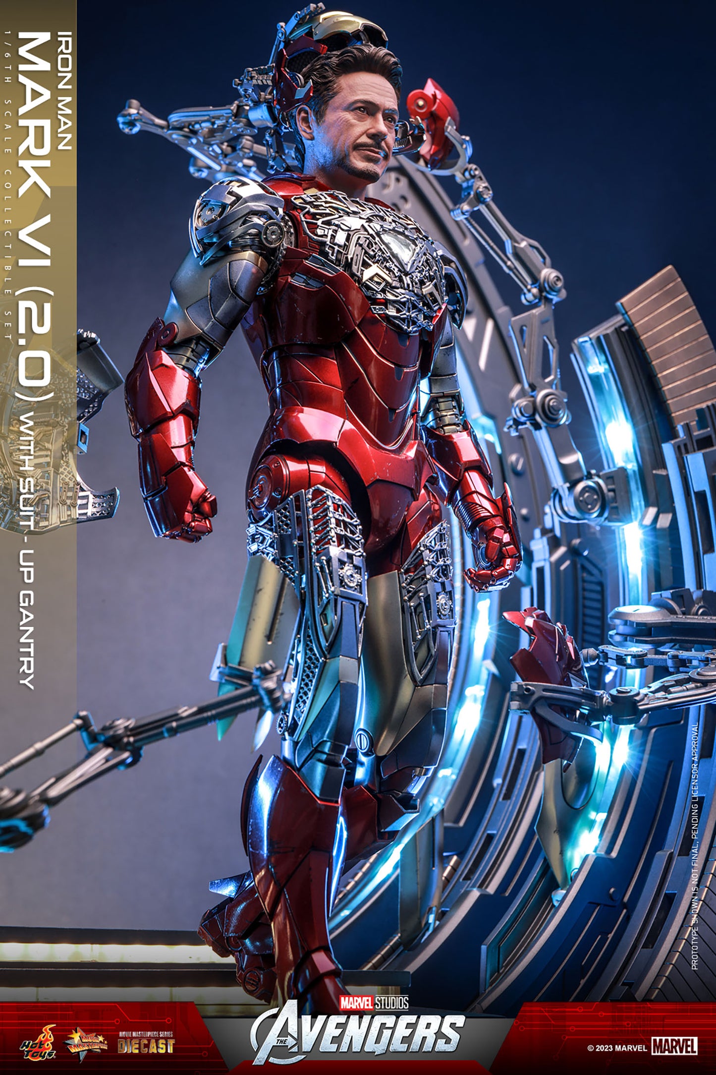 Hot Toys Iron Man Mark VI (2.0) with Suit Up Gantry