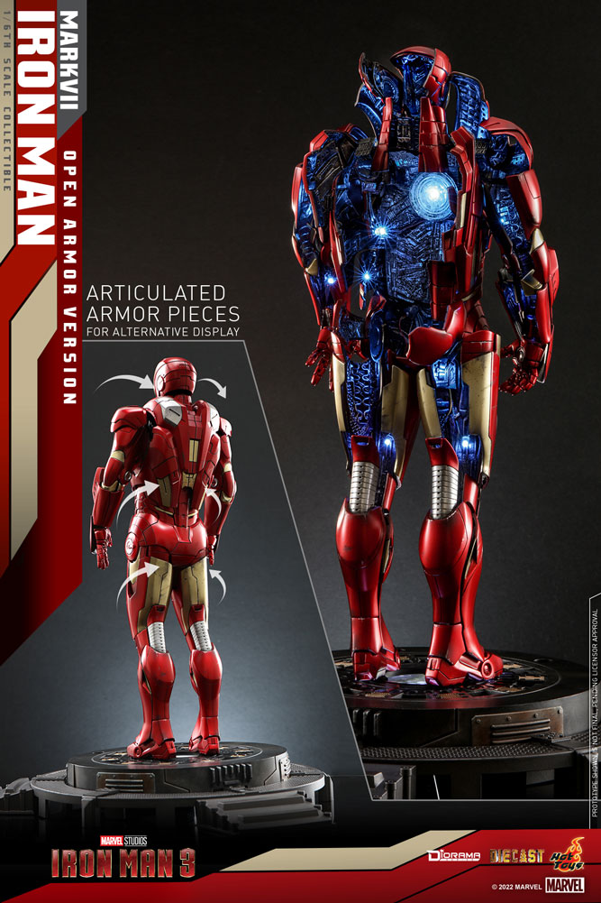 Iron Man Mark VII (Open Armor Version) Sixth Scale Figure by Hot 