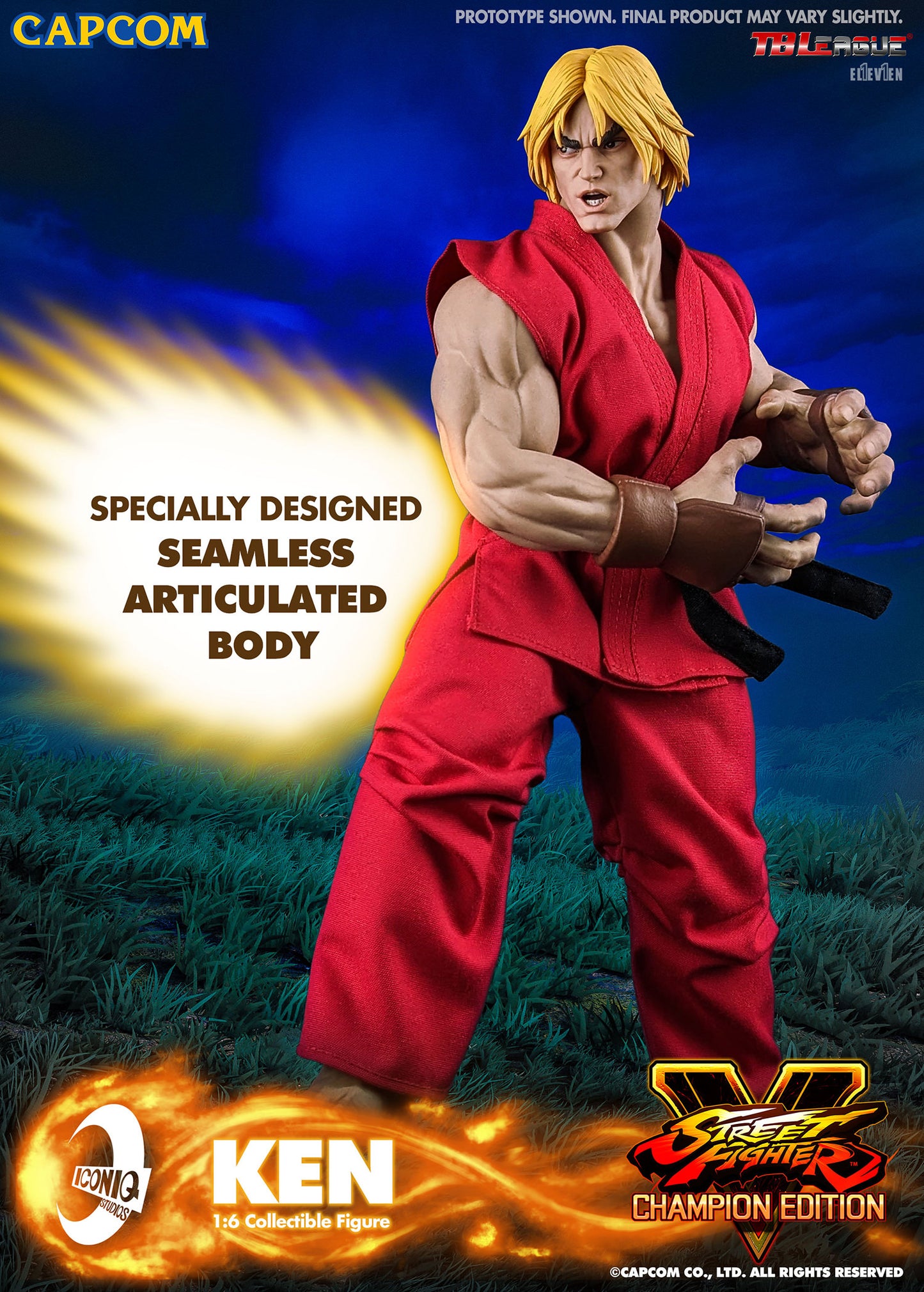 Street Fighter Ken Masters 1/6 Scale Figure by Iconiq Studios