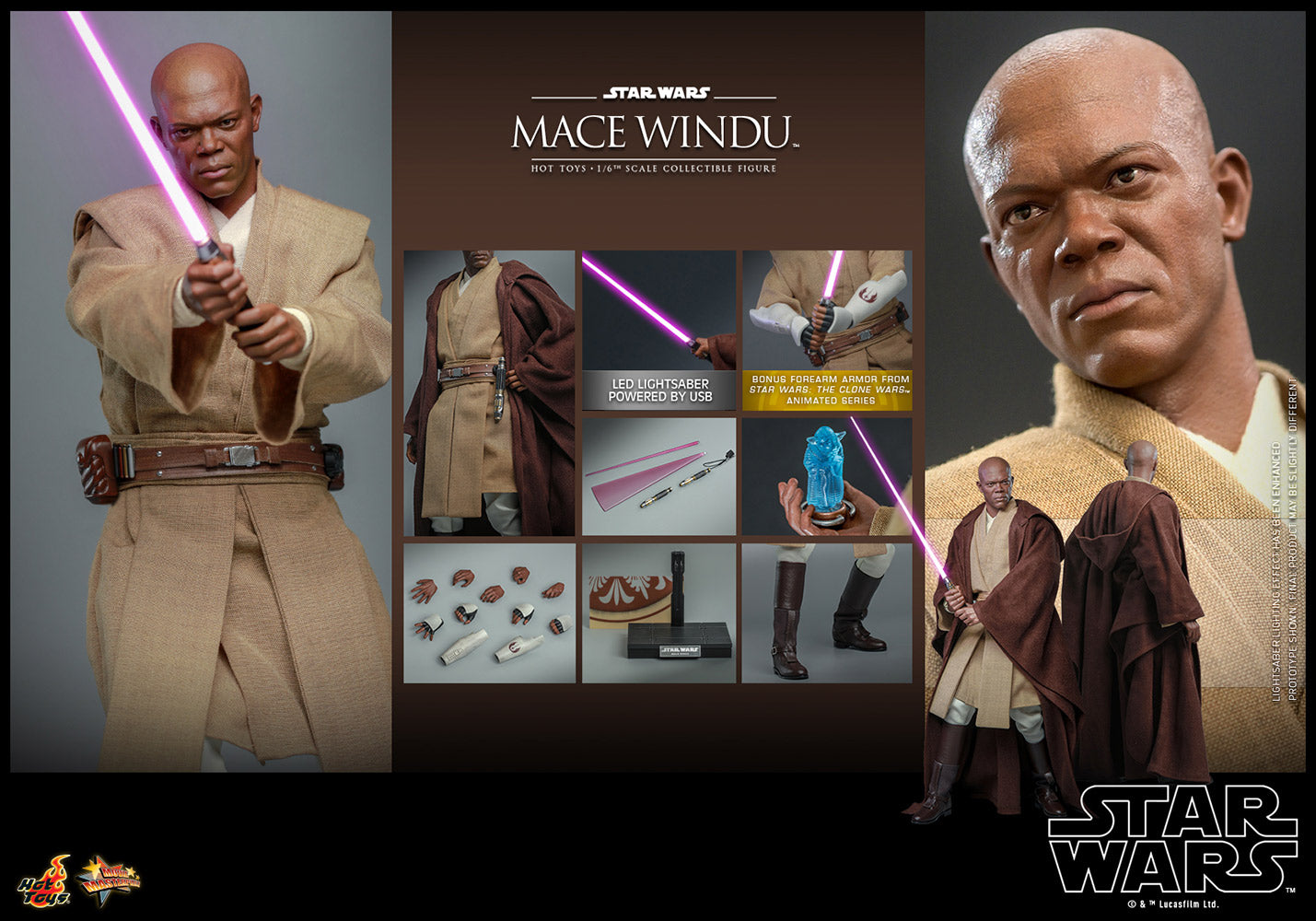 Mace Windu Sixth Scale Figure by Hot Toys