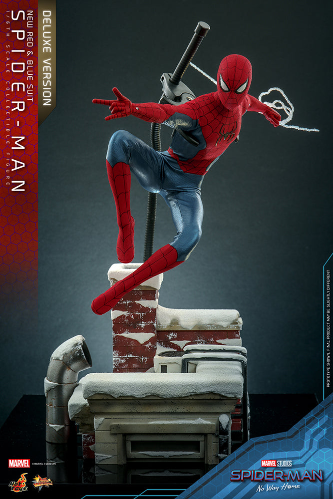 Spider-Man (New Red & Blue Suit) (Deluxe Version) Sixth Scale Figure by Hot Toys