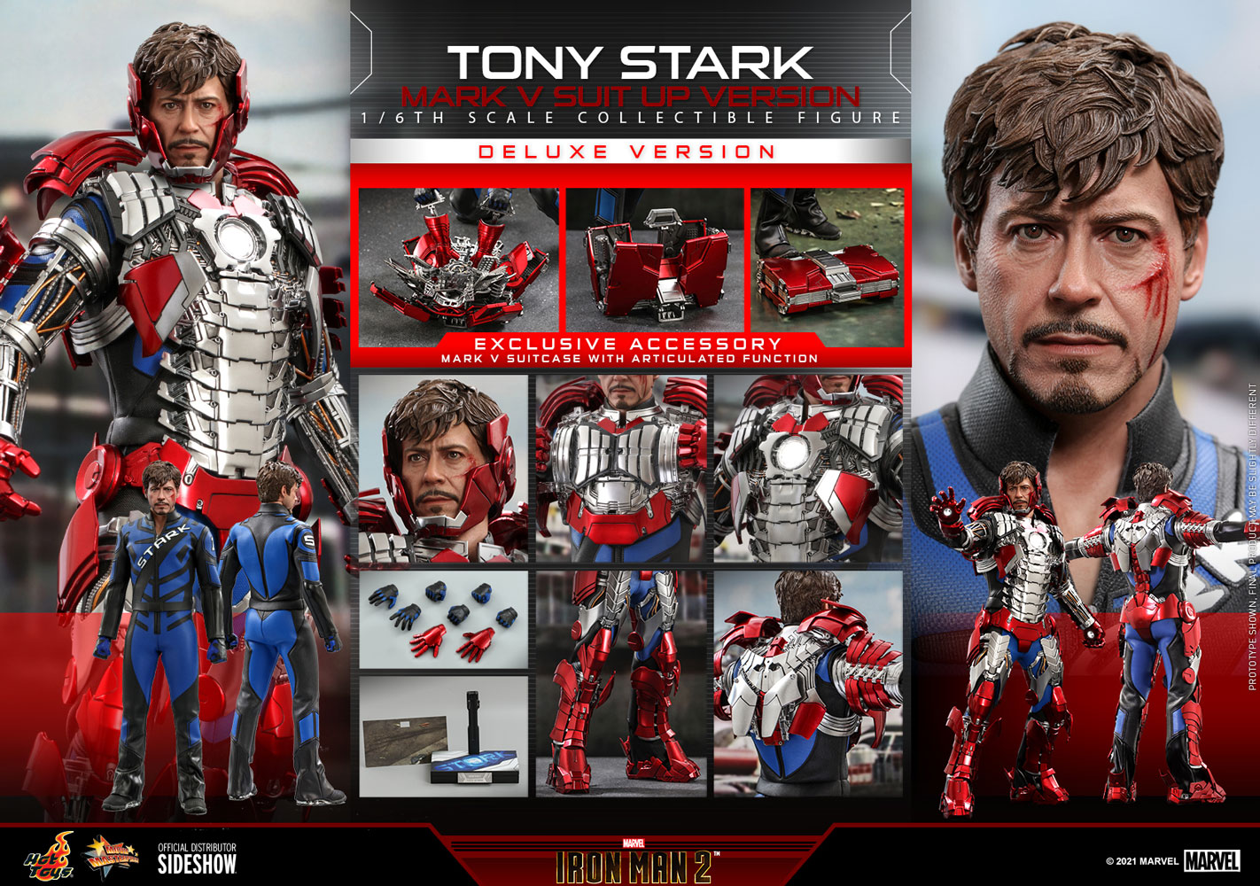 Hot Toys Tony Stark (Mark V Suit Up Version) Deluxe